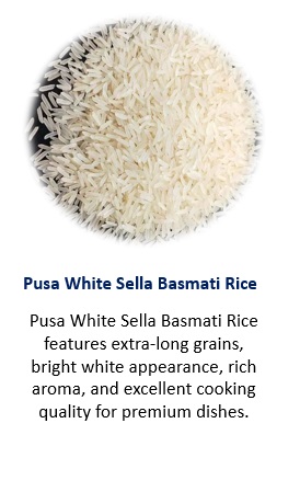 PUSA WHITE SELLA BASMATI RICE